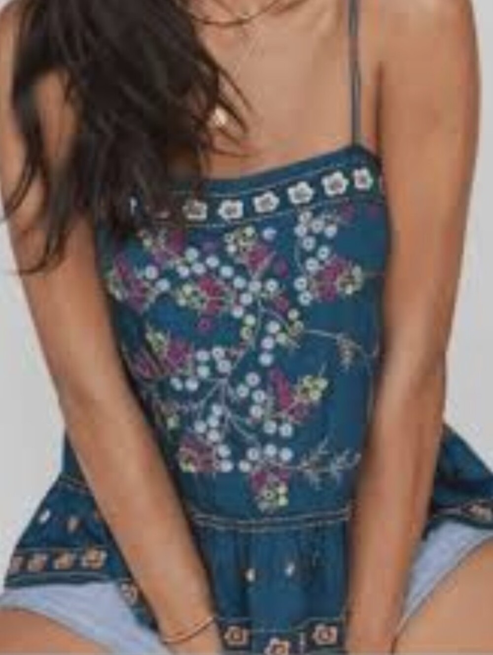 Anthropologie Luzia Beaded Embroidered Top